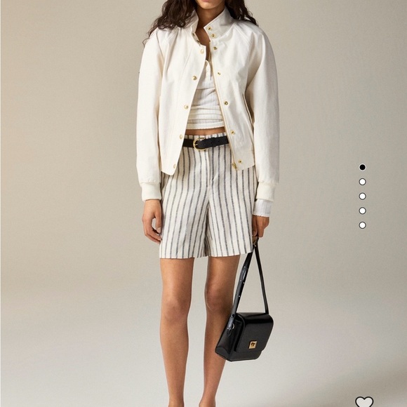 J Crew Linen striped shorts. NWT! - Picture 2 of 5